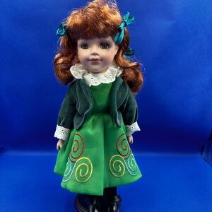 Irish Girl Doll—-12.5 inches tall
